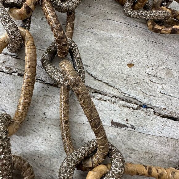 Vintage Chain Link Mix Print Infinity Necklace - Picture 4 of 10